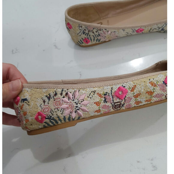Mix No 6 Dallilah leather embroidery ballet flats W size 9 floral boho fairycore - Picture 3 of 7